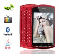 L333 slide Phone WiFi TV Java 3.5 pollici touch screen con tastiera QWERTY Red - 3 sim